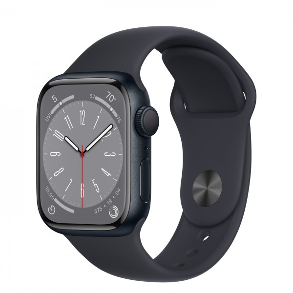 S8/45/LTE/DAYCAOSU/VIENTHEP/GRAY - Apple Watch Series 8 45mm Viền Thép Dây Cao Su Chính Hãng