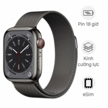 Apple Watch Series 8 45mm Viền Thép Dây Thép Chính Hãng VN/A