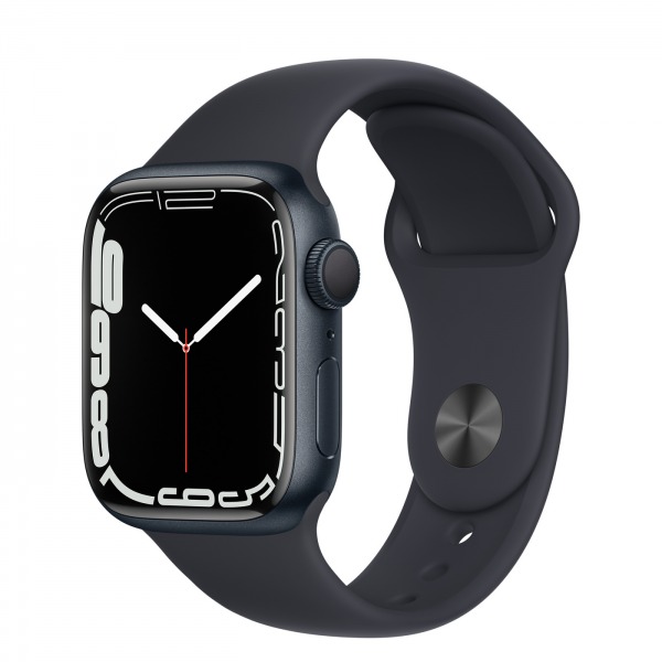 S7/41/VIENTHEP/LTE/DAYCAOSU/VNA/BLACK - Apple Watch Series 7 41mm LTE Viền Thép Dây Cao Su Chính Hãng VN/A