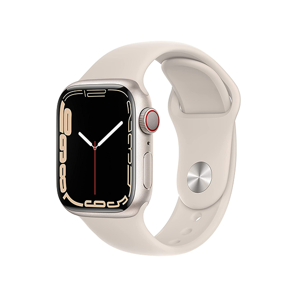 S7/45/VIENTHEP/LTE/DAYCAOSU/VNA/GOLD - Apple Watch Series 7 45mm LTE Viền Thép Dây Cao Su Chính Hãng VN/A