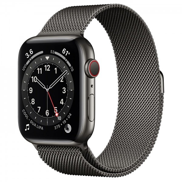 S6/44/STAINLESS/LTE/99/GRAPHITE - Apple Watch Series 6 44mm LTE Stainless Steel Cũ 99%